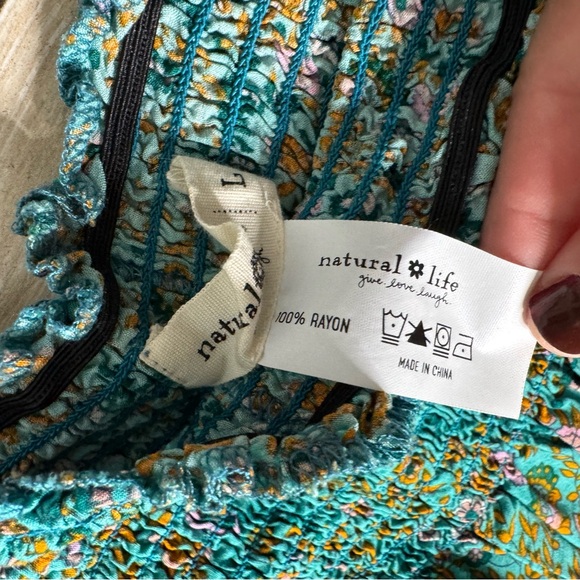 Natural Life Make A Move Wide-leg Palazzo Pant Boho Floral hippie gypsy cotton - Picture 3 of 5